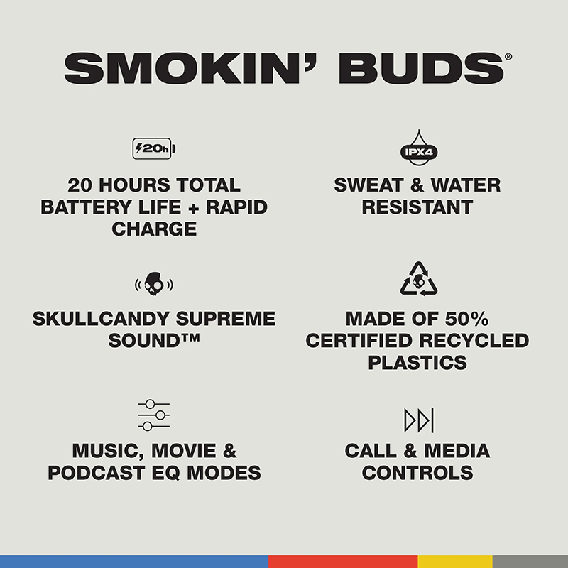 Picture of Skullcandy Smokin’ Buds In-Ear Wireless Earbuds
