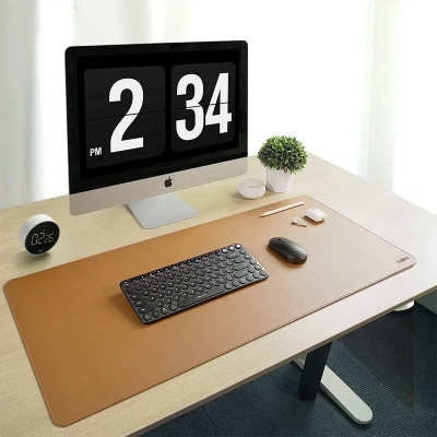 Picture of XIAOMI Mijia Office Mouse Pad Double Layer Solid Color Leather Cork Gaming Desk Dirt Resistant Large Waterproof For Mouse Pad