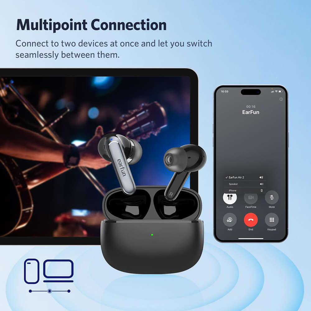 Picture of EarFun Air 2 NC ANC LDAC HiRes Audio Earbuds