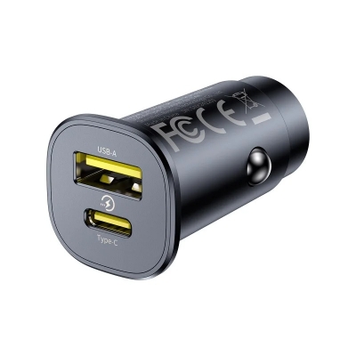Picture of Baseus 30W Car Charger Dual Port USB Type-C Fast Charging PD QC FCP AFC For Tablet iPhone 16 15 Samsung S24 S25 Xiaomi Huawei
