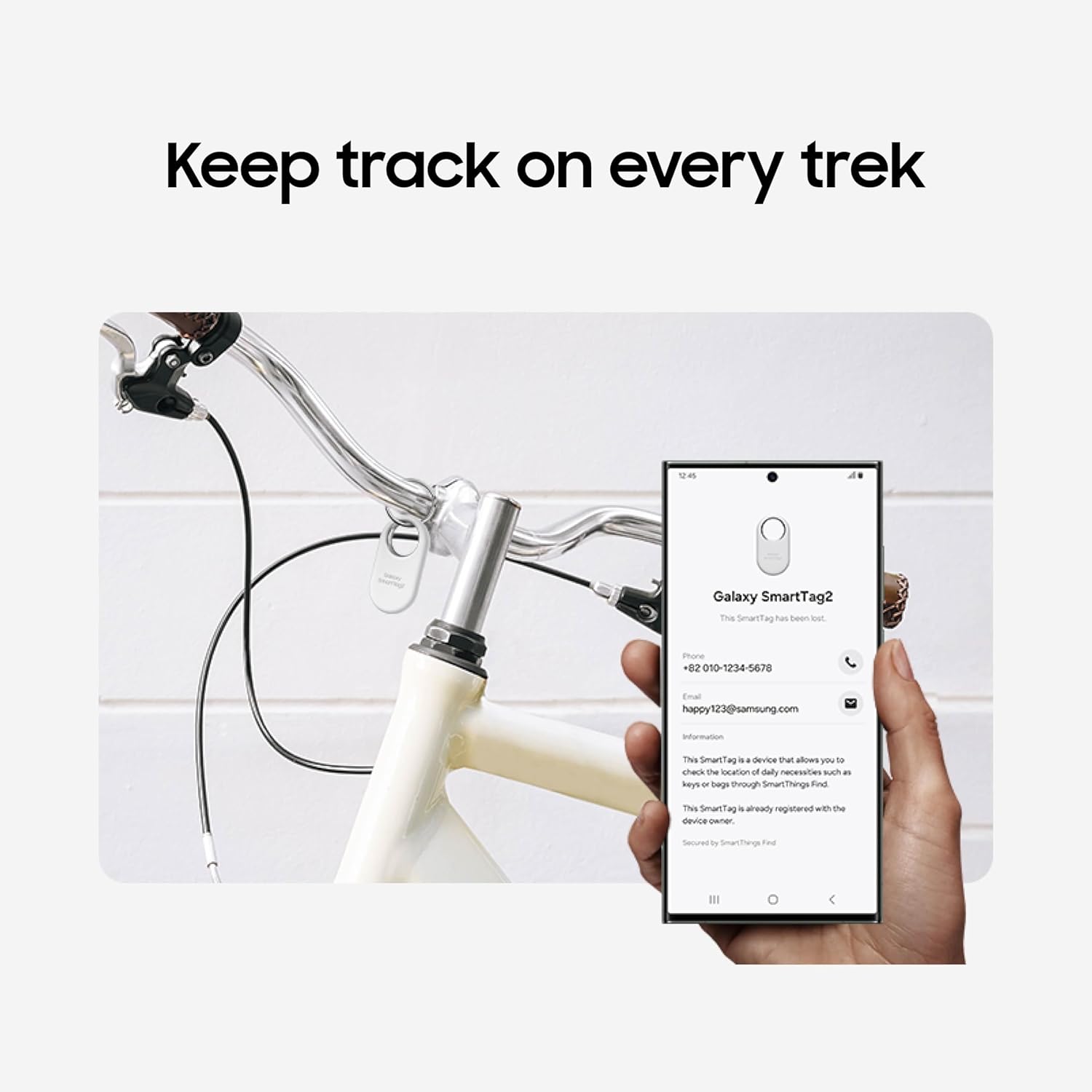 Picture of Samsung Galaxy SmartTag2, Bluetooth Tracker, Smart Tag  Locator Tracking Device, Item Finder for Keys, Wallet, Luggage, Pets, Use w/ Phones and Tablets Android 11 or Later, 2023, 1 Pack, Black