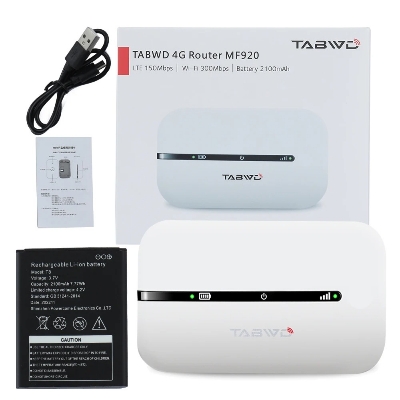 Picture of Rechargeable 2100 mAh LTE 4G aladin gadgets mall MF920 TAB WD POCKET ROUTER speeds of up to 150Mbps