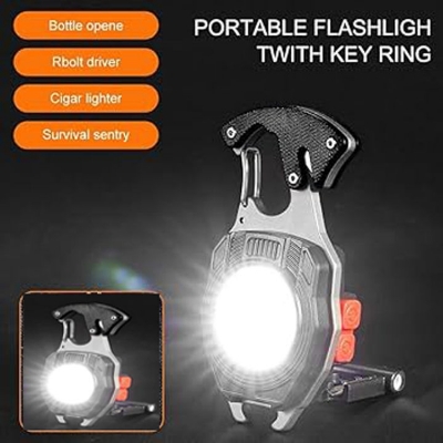 Picture of Keychain W5147 Work Light Multifunctional Cigarette Lighte r Rechargeable Portable led Strong Mini Flashlig