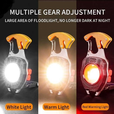 Picture of Keychain W5147 Work Light Multifunctional Cigarette Lighte r Rechargeable Portable led Strong Mini Flashlig