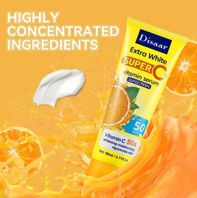 Buy Disaar Sun Cream SPF50+ PA+++ Lightweight Natural Vitamin C Extract Sun Block Cream For Face 80ml at Best Price In Bangladesh