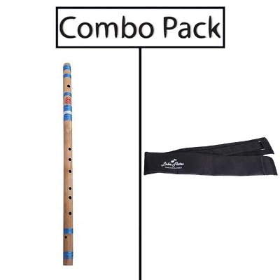 Picture of Combo of Scal F-11 Bamboo Flute and Flute Bag - Wooden