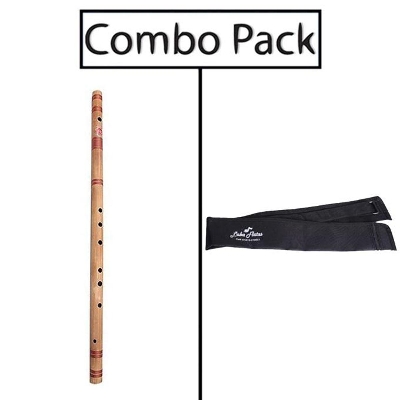 Picture of Combo of Scal E-10 Bamboo Flute and Flute Bag - Wooden
