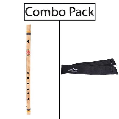 Picture of Combo of Scal C-8 Bamboo Flute and Flute Bag - Wooden
