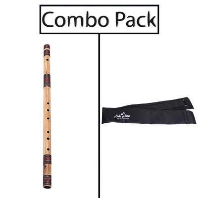 Picture of Combo of Bamboo Flute and Flute Bag - Natural Bamboo