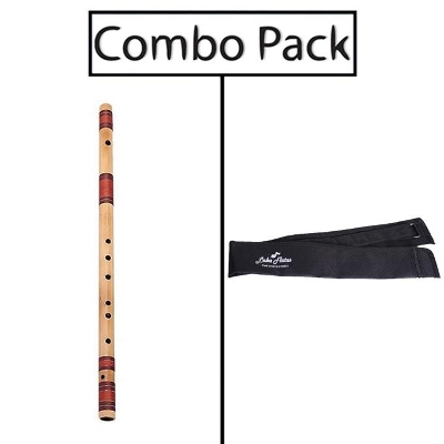 Picture of Combo of Bamboo Flute and Flute Bag - Natural Bamboo