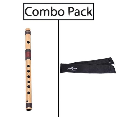 Picture of Combo of Bamboo Flute and Flute Bag - Natural Bamboo