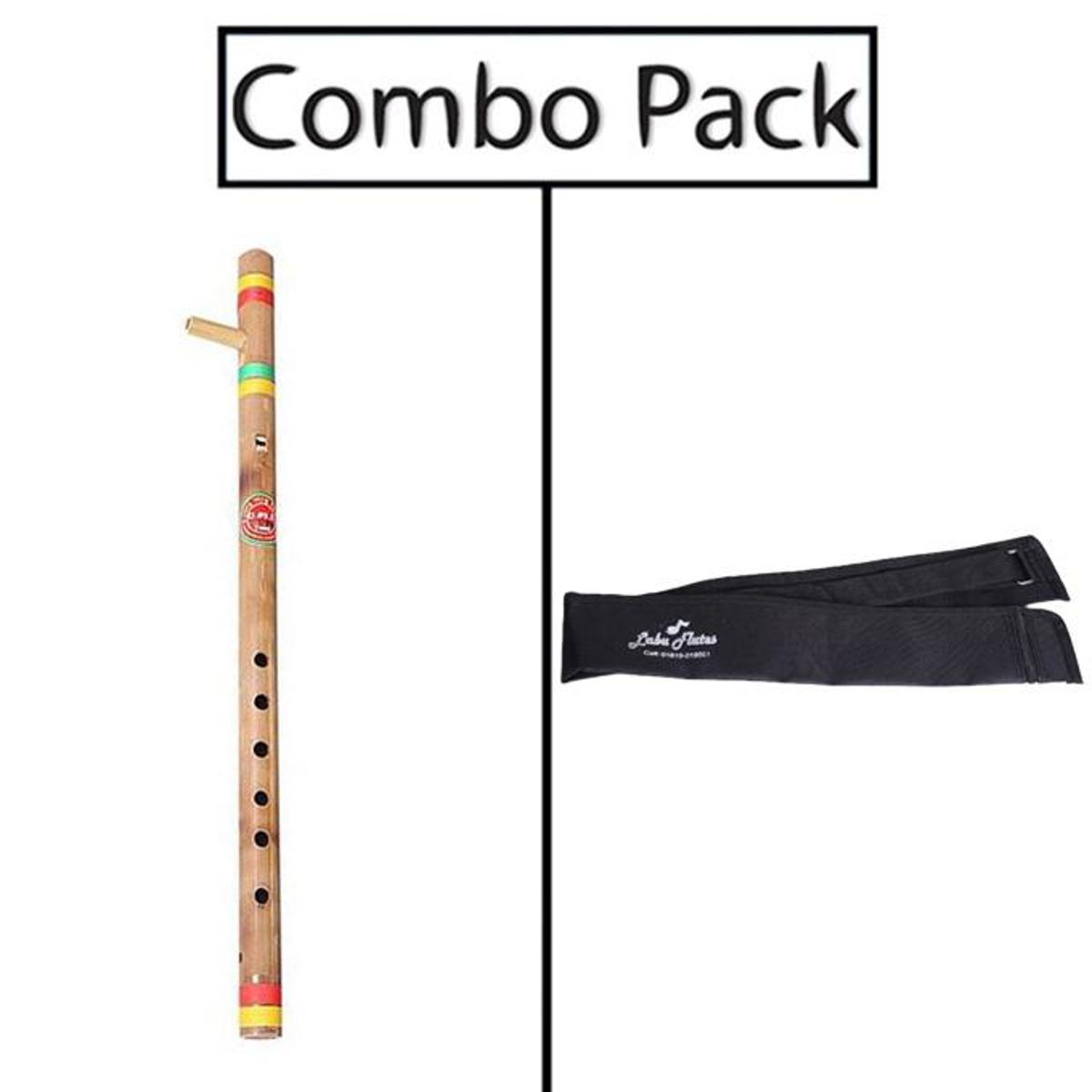 Picture of Combo of D - Whistle Flute Scale and Flute Bag