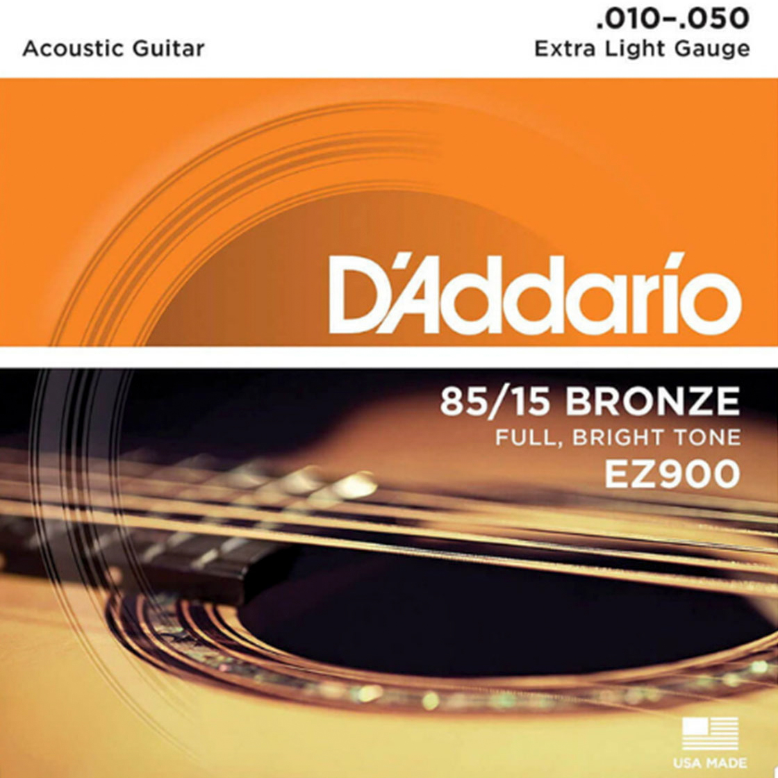 Picture of D'Addario EZ900 85/15 Bronze Extra Light Gauge .010-.050 Acoustic Guitar Strings Set