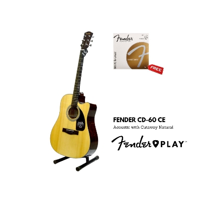 Picture of Fender CD-60CE Dreadnought Electro-Acoustic with Cutaway Natural