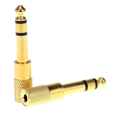 Picture of 1PC Audio Jack Adapter 6.35mm Male 3.5mm Female Stereo Jack Convertor Plug for Microphone
