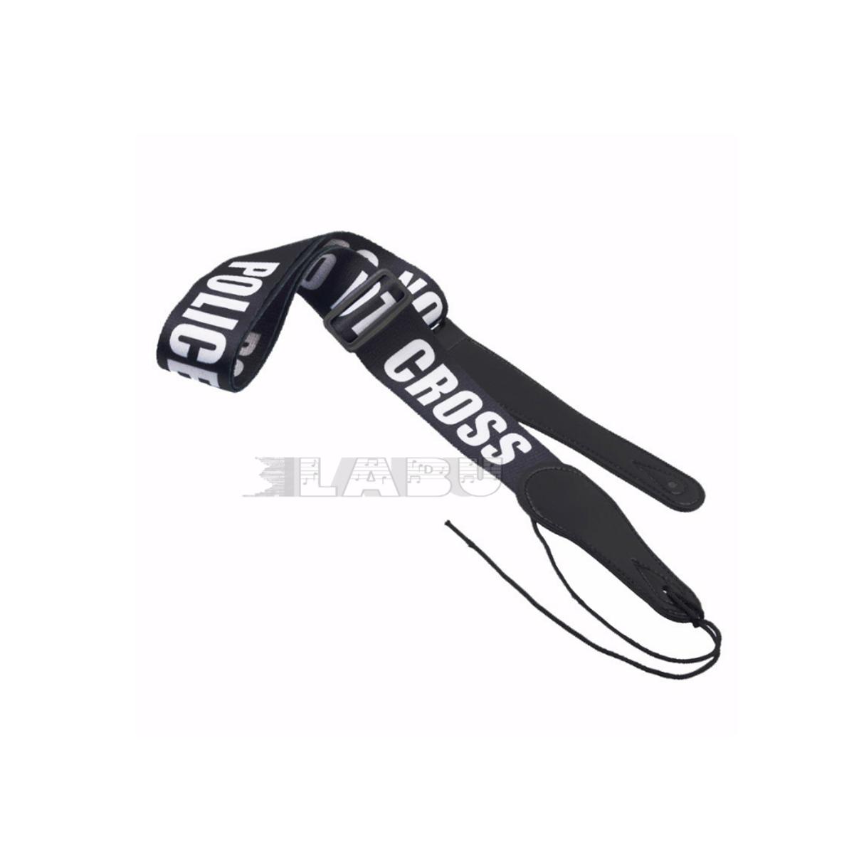 Picture of Acoustic Electric Guitar Strap Woven Cloth Leather End Do Not Cross Width 5cm 2" Length 92-154cm 36-60" Black (Color : Black)