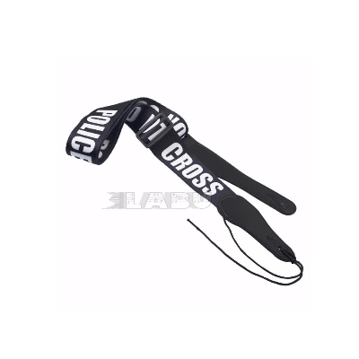 Picture of Acoustic Electric Guitar Strap Woven Cloth Leather End Do Not Cross Width 5cm 2" Length 92-154cm 36-60" Black (Color : Black)