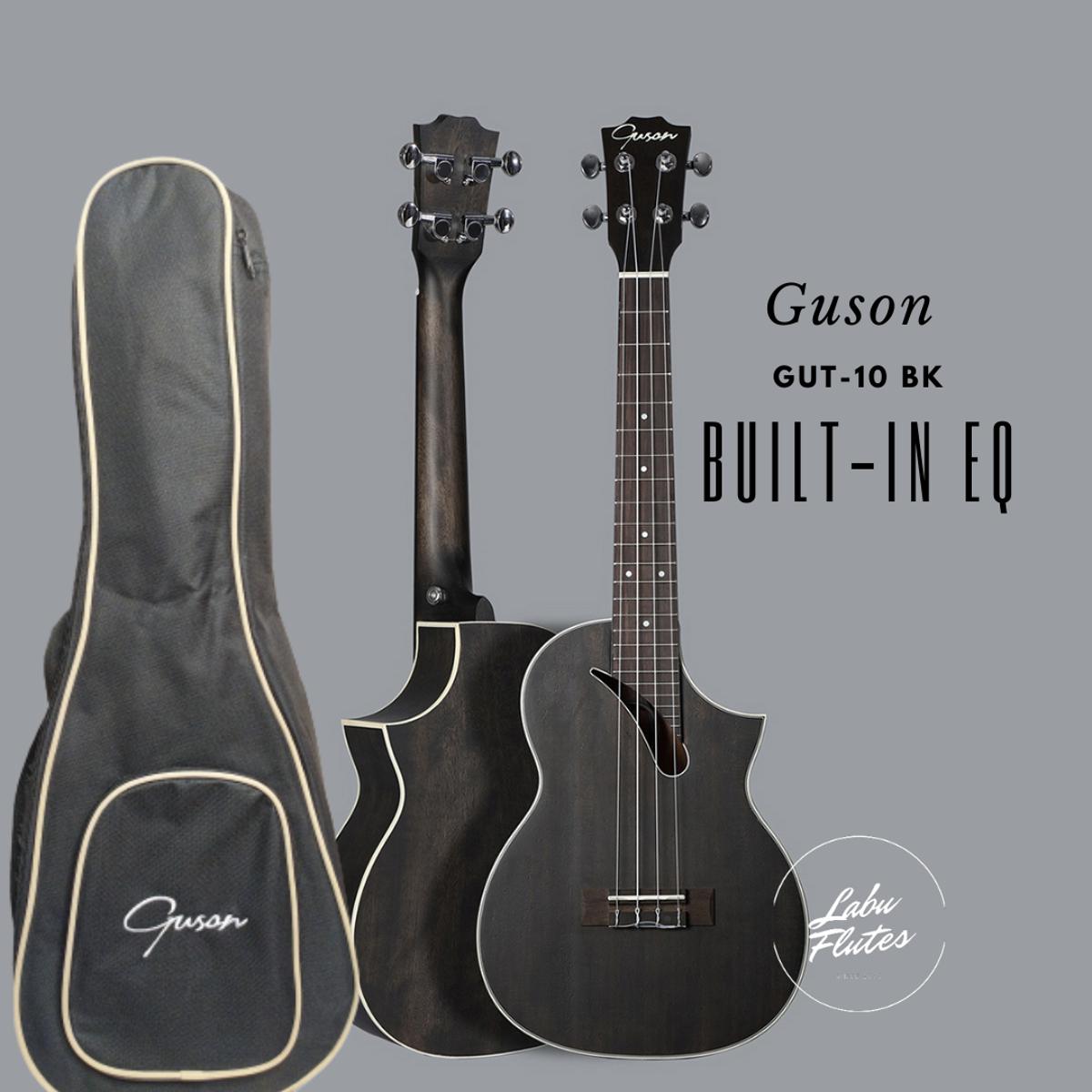 Picture of Guson GUT-10 BK 26 Inch Tenor Electro Acoustic Ukulele with built-in equalizer with carrying bag