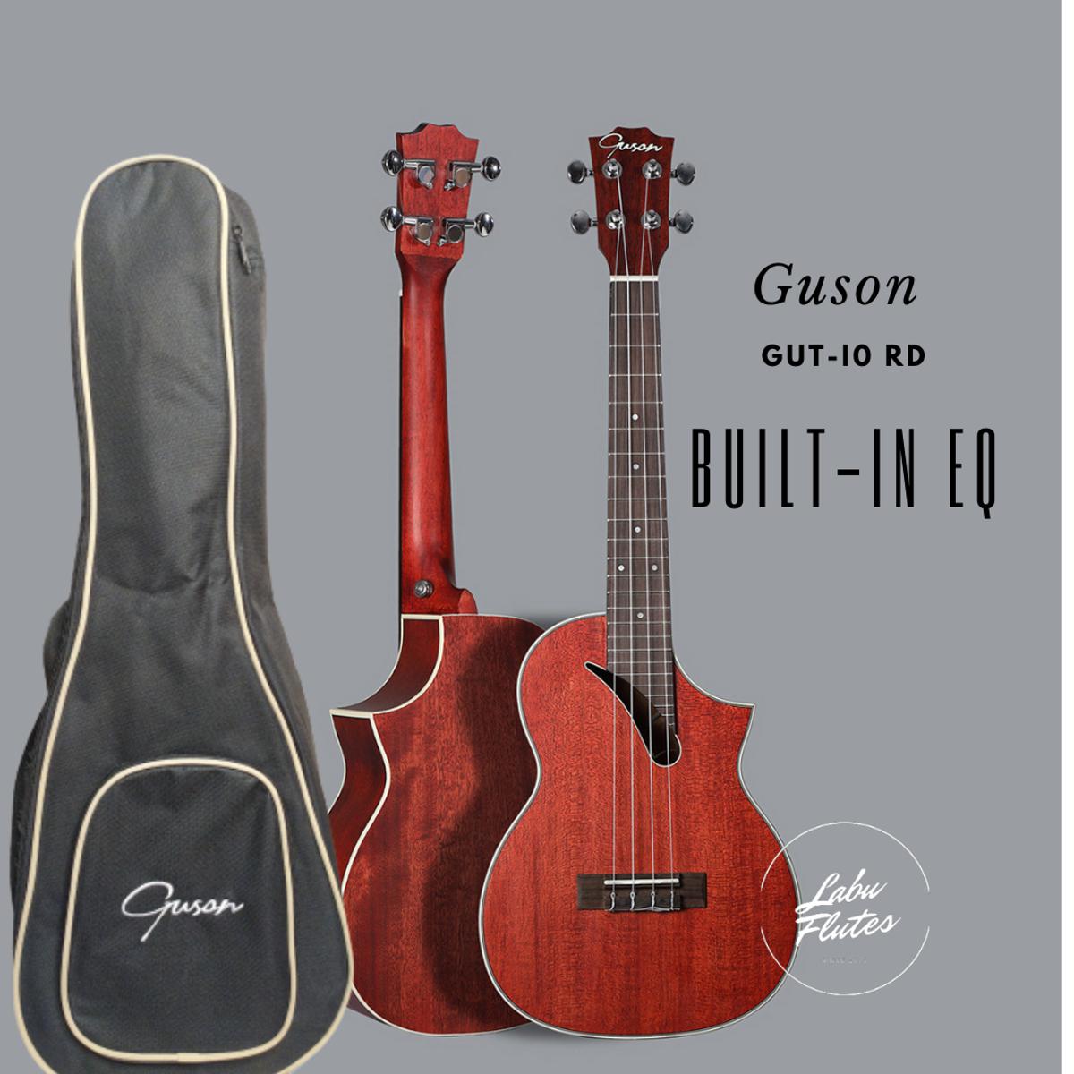 Picture of Guson GUT-I0 rd 26 ইঞ্চি টেনার ইলেক্ট্রো অ্যাকোস্টিক উকুলেলে বিল্ট-ইন ইকুয়ালাইজার সহ বহনকারী ব্যাগ - guiter