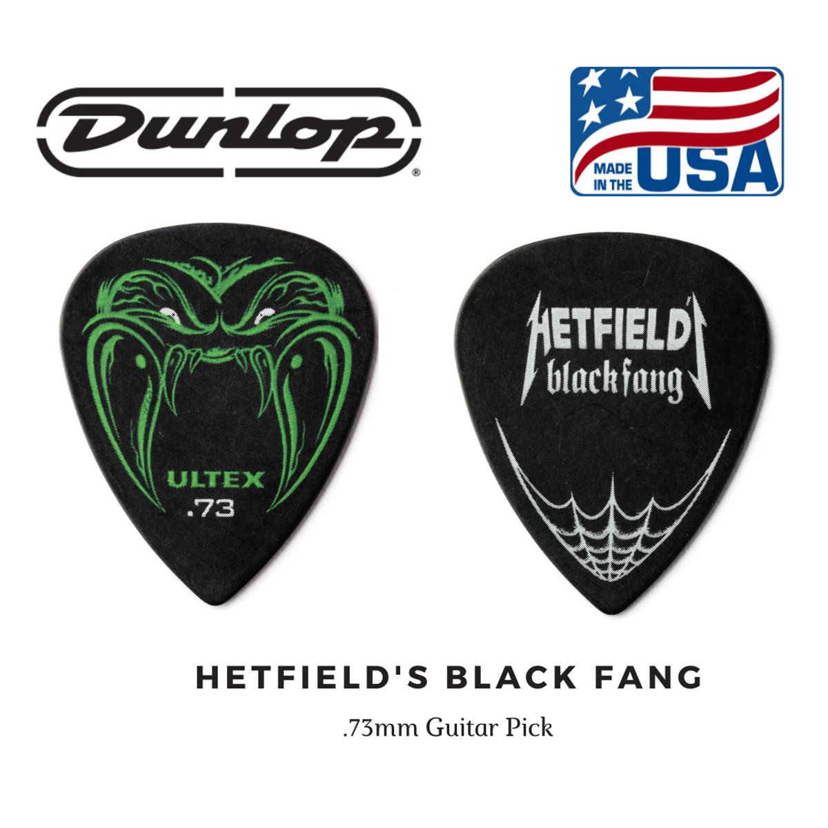 Picture of Dunlop PH112P114 James Hetfield Black Fang Custom Guitar Picks .73mm Made in USA