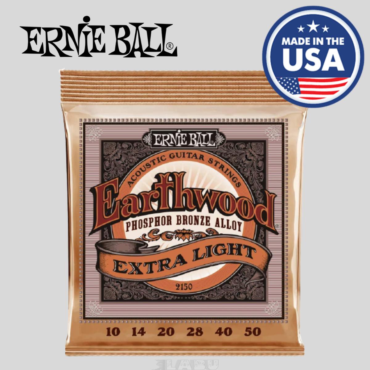 Picture of Ernie Ball Earthwood Phosphor Bronze Extra Light Acoustic Guitar Strings - 10-50 Gauge (P02150)