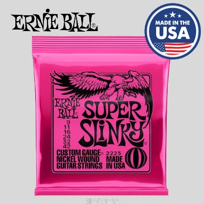 Picture of Ernie Ball Super Slinky Electric Guitar Strings (P02223) Gauges .009 .011 .016 .024w .032 .042