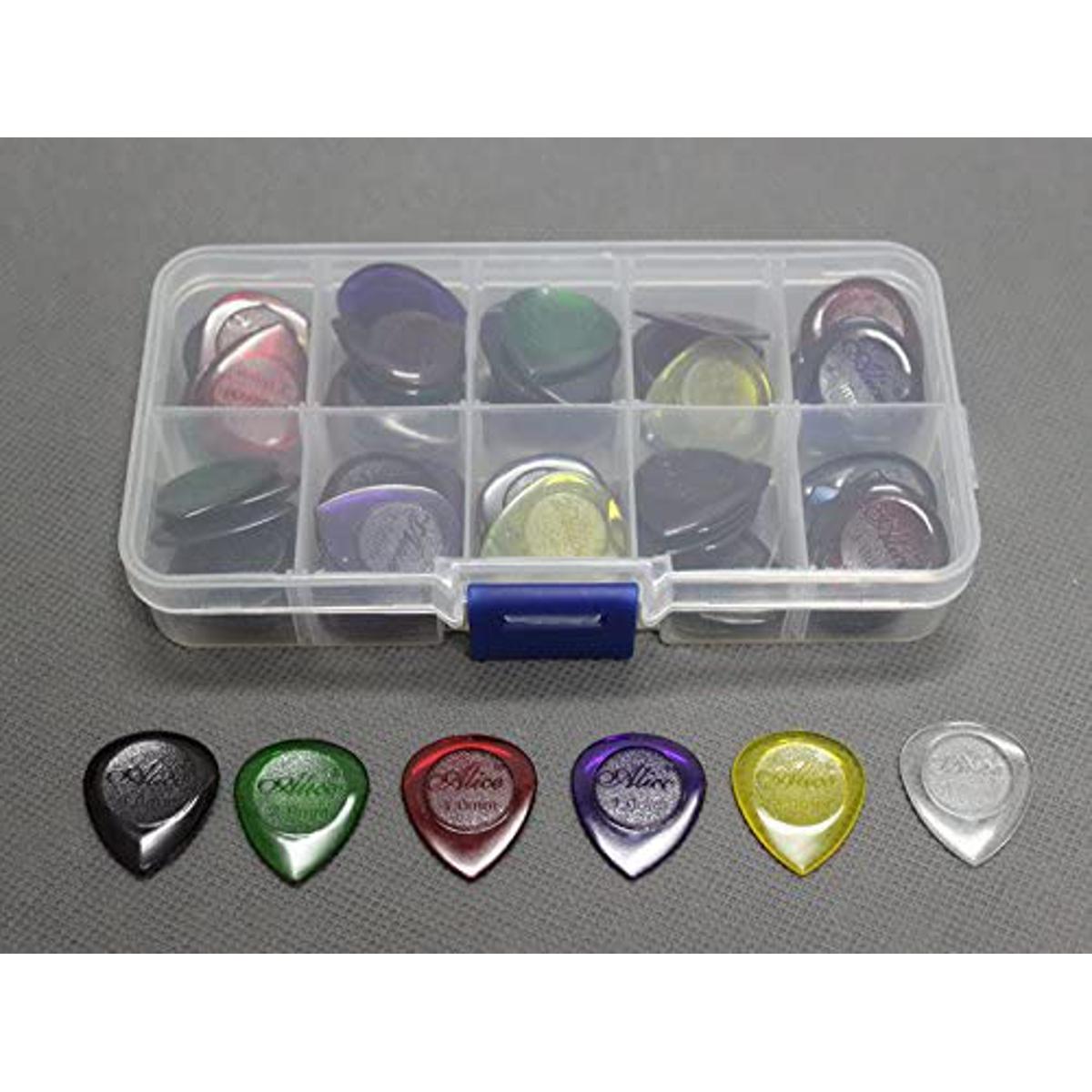 Picture of Alice Small Size Durable Clear Water-drop Jazz Acoustic Electric Guitar Picks Plectra 1.0 2.0 3.0m Picks (6pcs)