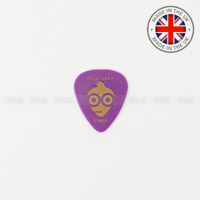 Picture of Pick Geek Delrin Guitar Pick  X Heavy (1.5mm) purple Made in UK