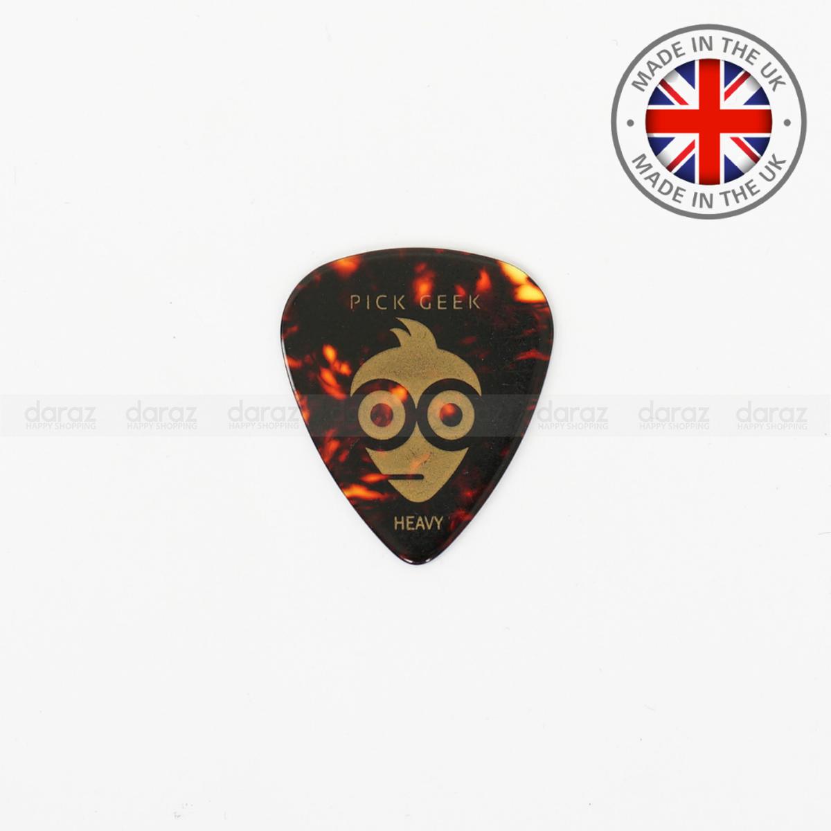 Picture of Pick Geek Origin Guitar Picks Heavy (0.96mm)TBurst Color  Cool Custom Guitar Picks For Electric, Acoustic, or Bass Guitar