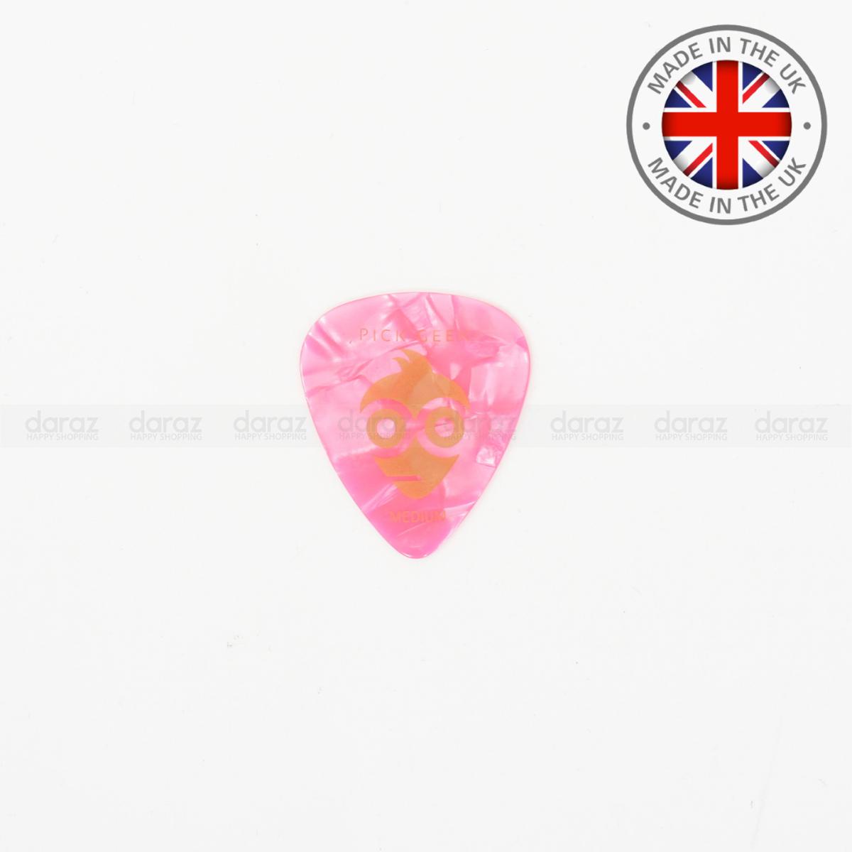Picture of Pick Geek Origin Guitar Picks Medium (0.71mm) Pink Cool Custom Guitar Picks For Electric, Acoustic, or Bass Guitar