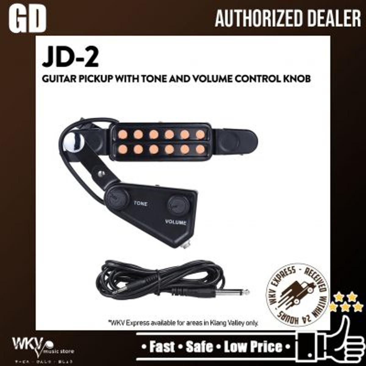 Picture of Acoustic Guitar Sound Hole Pickup Magnetic Transducer Tone Volume Controller Audio Cable (JD-2)
