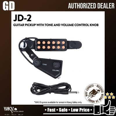 Picture of Acoustic Guitar Sound Hole Pickup Magnetic Transducer Tone Volume Controller Audio Cable (JD-2)