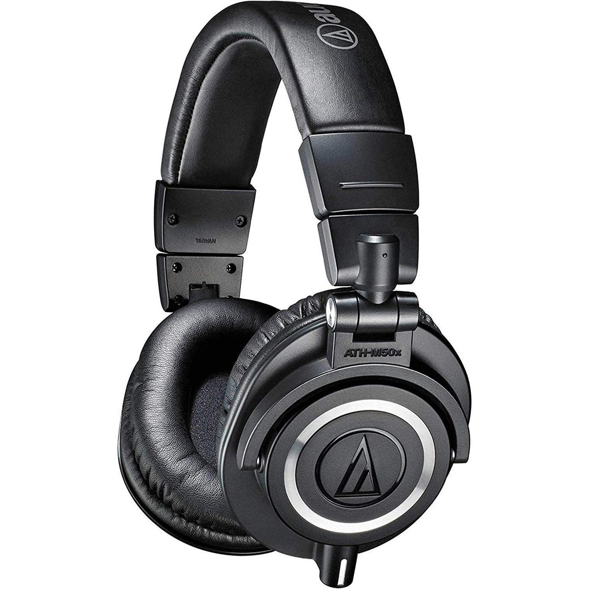 Picture of Audio-Technica ATH-M50X Professional Studio Monitor Headphones, Black, Professional Grade, Critically Acclaimed, with Detachable Cable