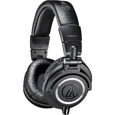 Picture of Audio-Technica ATH-M50X Professional Studio Monitor Headphones, Black, Professional Grade, Critically Acclaimed, with Detachable Cable