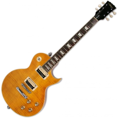 Picture of Vintage Reissued Series Paradise V100AFD Electric Guitar (Flamed Maple Amber)