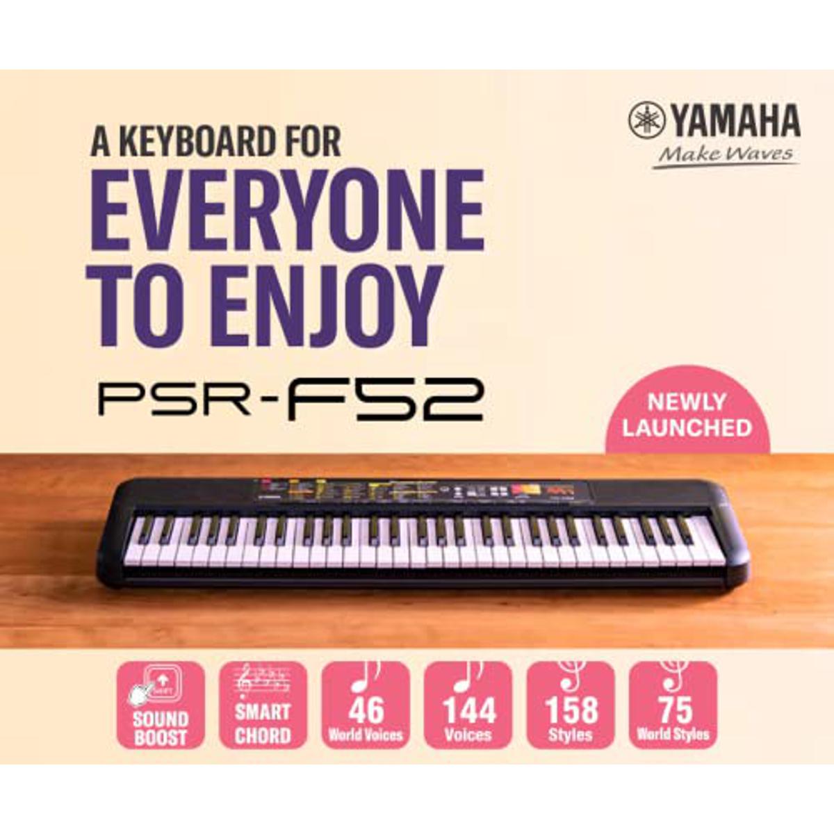 Picture of YAMAHA PSR-F52 PORTABLE KEYBOARD WITH 61 KEYS, Black