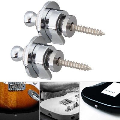 Picture of Guitar Strap Locks 2pcs Belt Buckle Lock Buttons for Guitars (GOLD) (BLACK) ( SILVER)