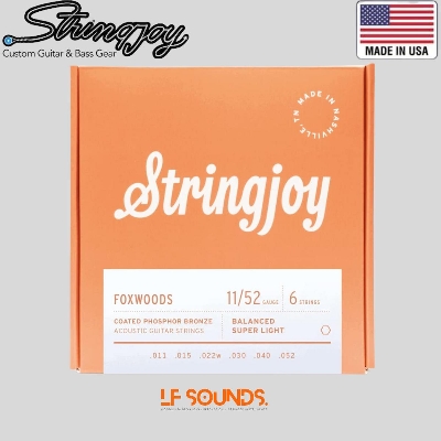 Picture of Stringjoy Foxwoods Coated Phosphor Bronze Acoustic Guitar Strings FW1152 , (Super Light Gauge - 11-52)