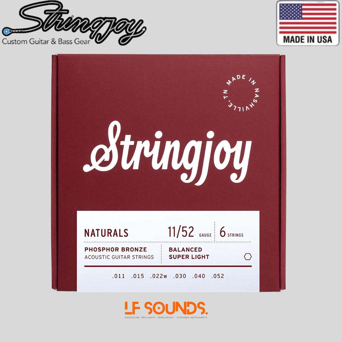 Picture of Stringjoy  Natural Bronze Acoustic Guitar Strings 11/52, (Super Light Gauge - 11-52)