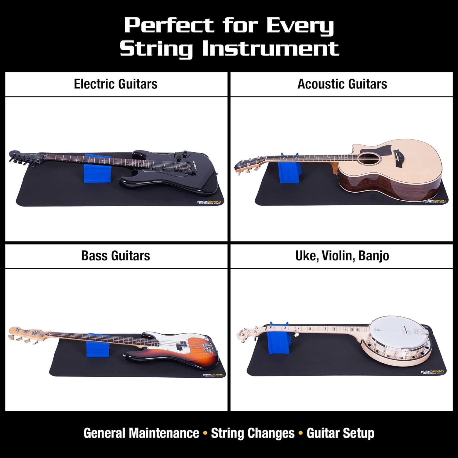 Picture of MusicNomad Premium Instrument Work Mat and Cradle Cube Bundle