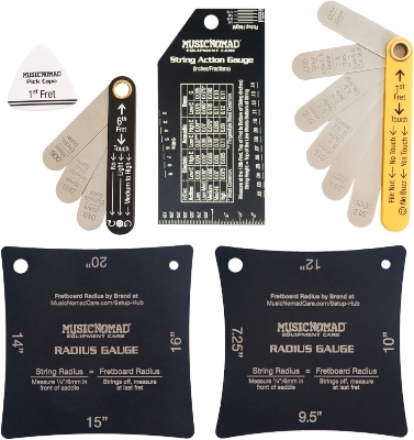 Picture of MusicNomad Precision 6 pc. Guitar Setup Gauge Tool Set - Plus 24 pg. Instructional Booklet and Storage Case (MN604)