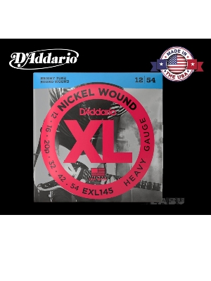 Picture of D'Addario Guitar Strings - XL Nickel Electric Guitar Strings - EXL145 - Perfect Intonation, Consistent Feel, Reliable Durability - For 6 String Guitars - 12-54 Heavy Plain Third