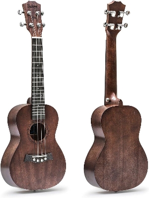 Picture of Batking soprano Ukulele for Beginners, Solid Mahognay 21 inch Hawaiian Ukuleles