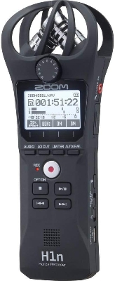 Picture of Zoom H1n Portable Recorder, Onboard Stereo Microphones, Camera Mountable, Records to SD Card, Compact, USB Microphone, Overdubbing, Dictation, For Recording Music, Audio for Video, and Interviews