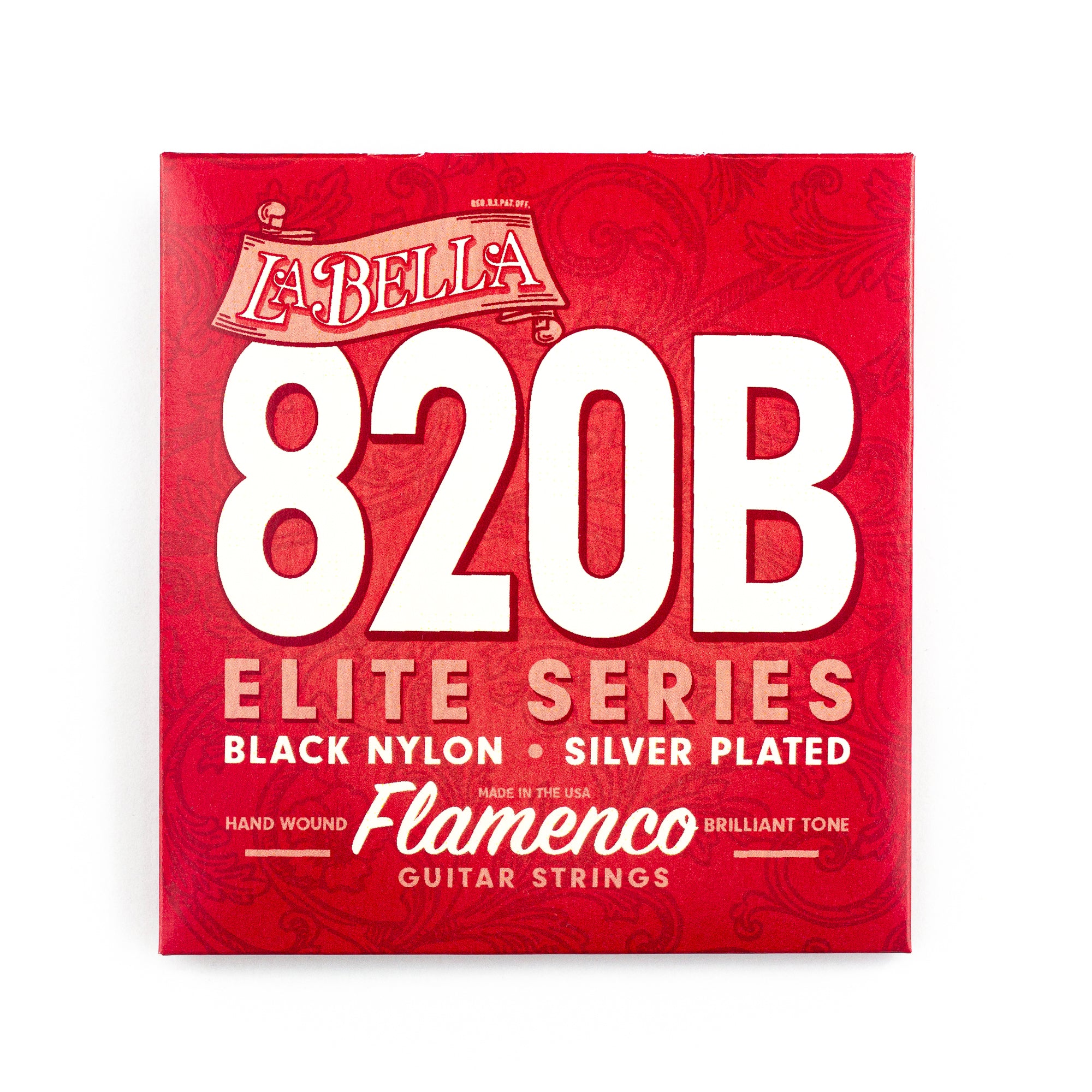 Picture of La Bella 820B Elite Series Black Nylon Silver Plated Hand Wound, Medium Flamenco Guitar String 29-42  (USA)