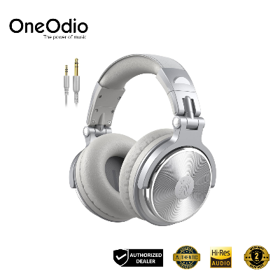 Picture of OneOdio Wired Over Ear Headphones Hi-Res Studio Monitor & Mixing DJ Stereo Headsets with 50mm Drivers and 1/4 to 3.5mm Jack for AMP Computer Recording Podcast Keyboard Guitar Laptop - Silver