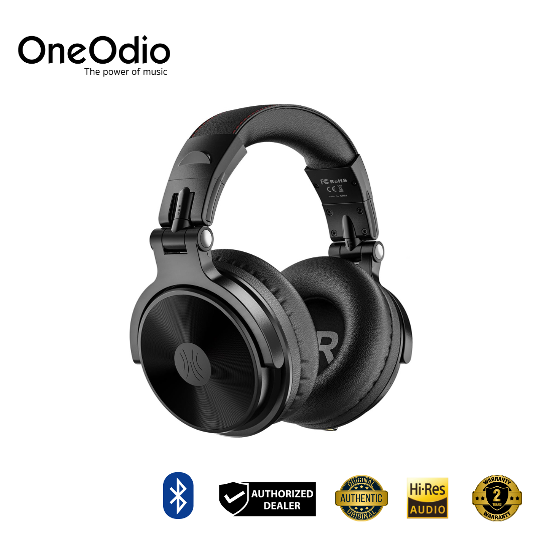 Picture of OneOdio Bluetooth Over Ear Headphones, 110 Hrs Wireless/Wired Stereo Sound Foldable Headsets with Deep Bass 50mm Neodymium Drivers for PC/Phone/Tablet - Studio Wireless Pro C, Black