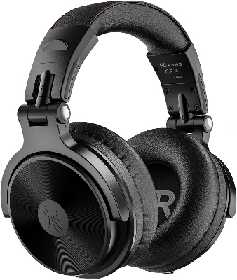 Picture of OneOdio Bluetooth Over Ear Headphones, 110 Hrs Wireless/Wired Stereo Sound Foldable Headsets with Deep Bass 50mm Neodymium Drivers for PC/Phone/Tablet - Studio Wireless Pro C, Black
