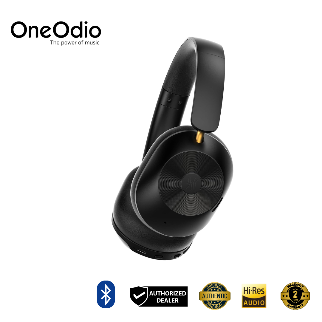 Picture of OneOdio Focus A5 Wireless Over-Ear Headphones, Hybrid Active Noise Cancelling, 75H Playtime, Hi-Res LDAC Wireless Audio, Bluetooth 5.4, Built-in Mic for Clear Calls, Low Latency Game Mode