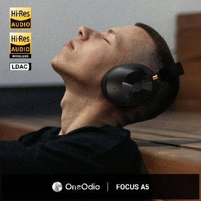 Picture of OneOdio Focus A5 Wireless Over-Ear Headphones, Hybrid Active Noise Cancelling, 75H Playtime, Hi-Res LDAC Wireless Audio, Bluetooth 5.4, Built-in Mic for Clear Calls, Low Latency Game Mode
